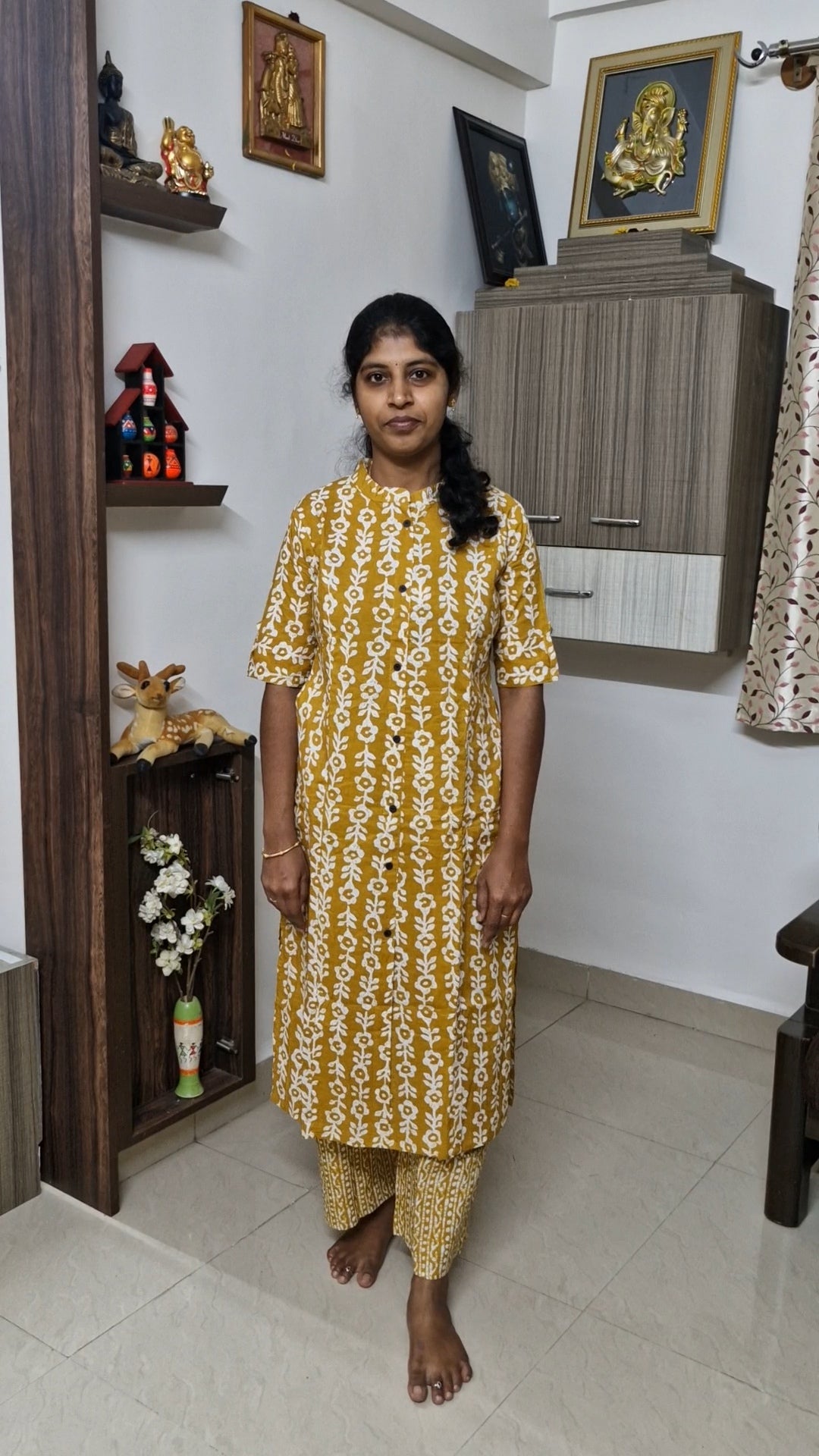 Jaipur Cotton Yellow Kurti set