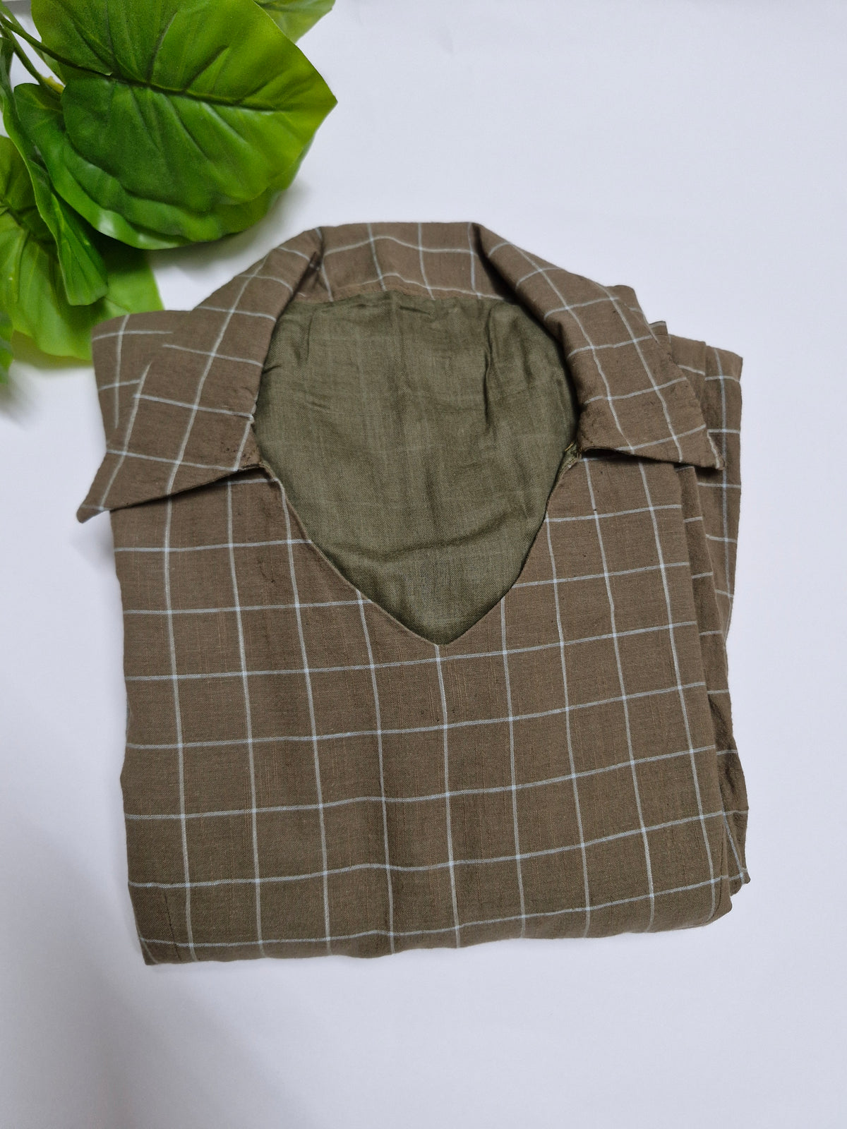 Checked Brown Maxi