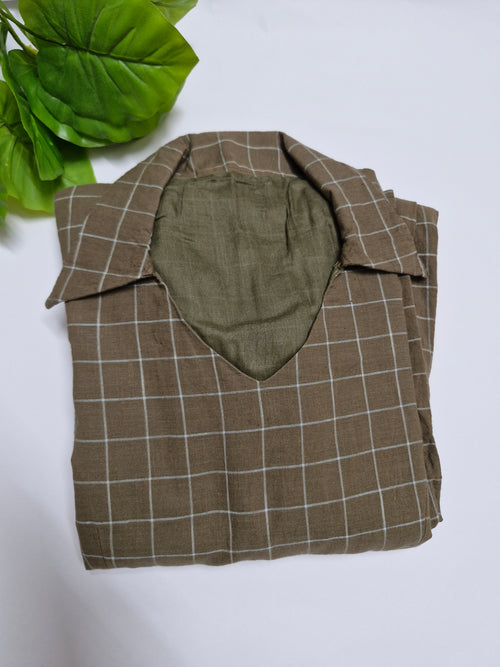 Checked Brown Maxi
