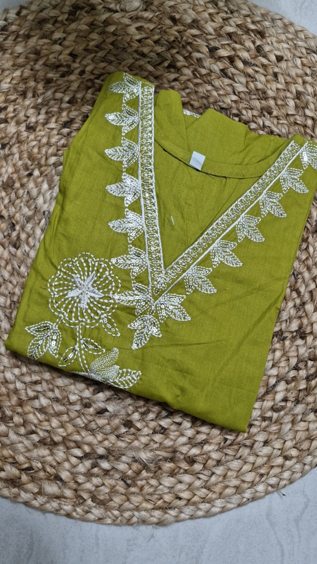 Mehandi green Kurti set