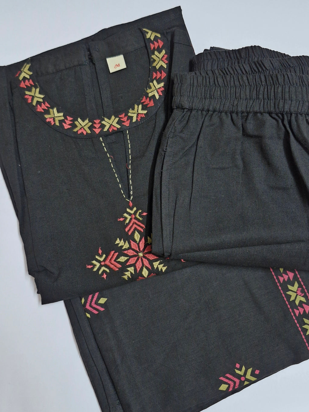Black Embroidered Kurti set